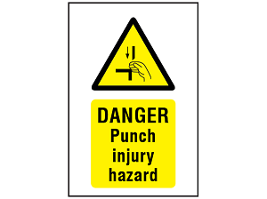 Punch Hazard Sign