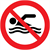 No swimming