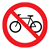 No bicycles