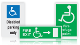 Disabled Guidance Safety Signs