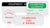 Tamperproof Calibration Labels