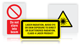 Laser Hazard Warning Safety Signs