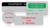 Tamper Evident Calibration Labels