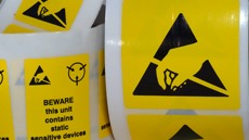 Electrostatic Discharge Warning Labels and Signs