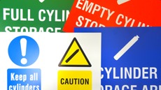 Gas Cylinder Storage Signs