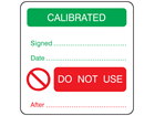 Calibrated, do not use after combination label.