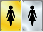 Ladies symbol door sign.