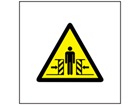 Entrapment hazard symbol safety sign.