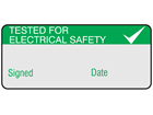 Tested for electrical safety aluminium foil labels.