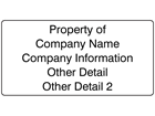 High Temperature Labels, 38mm x 76mm