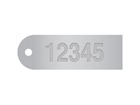 Embossed Tinplate Tags, 20mm x 75mm