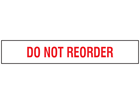 Do not reorder stock rack label.