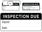 Inspection due write and seal labels.