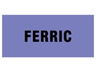 Ferric pipeline identification tape.