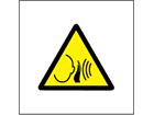 Warning sudden loud noise symbol safety sign.