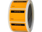 Batch number fluorescent label