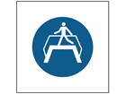 Use footbridge symbol safety sign.