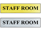 Staff room public area sign