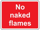 No naked flames sign