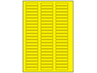 Yellow polyester laser labels, 10mm x 50mm