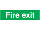 Fire exit, mini safety sign.
