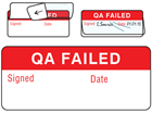 QA failed write and seal labels.