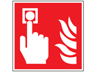 Fire alarm call point symbol safety sign.