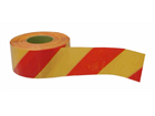 Heavy duty barrier tape, red and yellow chevron.