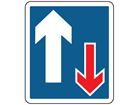 Traffic has priority over oncoming vehicles sign