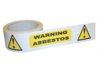 Warning asbestos safety tape.