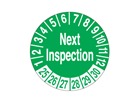 Next inspection due month and year label