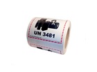 UN3481 lithium ion battery label