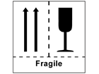 Fragile combination heavy duty packaging label