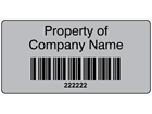 Scanmark foil barcode label (black text), 19mm x 38mm