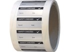 Safety checked aluminium foil labels.