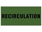 Recirculation pipeline identification tape.