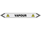 Vapour flow marker label.