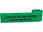 Caution rising main below tape.