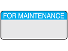 For maintenance aluminium foil labels.