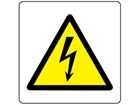 Electrical voltage symbol label.