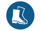 Foot protection symbol label