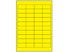 Yellow polyester laser labels, 25mm x 48.5mm