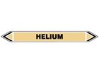 Helium flow marker label.