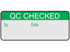 QC checked aluminium foil labels.