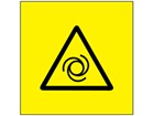 Automatic start hazard symbol labels.