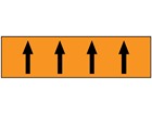 Flow indication tape for electric services and vent ducts