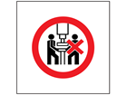 One person operation only symbol safety sign.