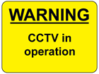 Warning CCTV in operation sign