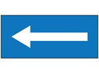 Safety and floor direction tapes, white arrow on blue. 