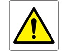 Caution warning symbol label.